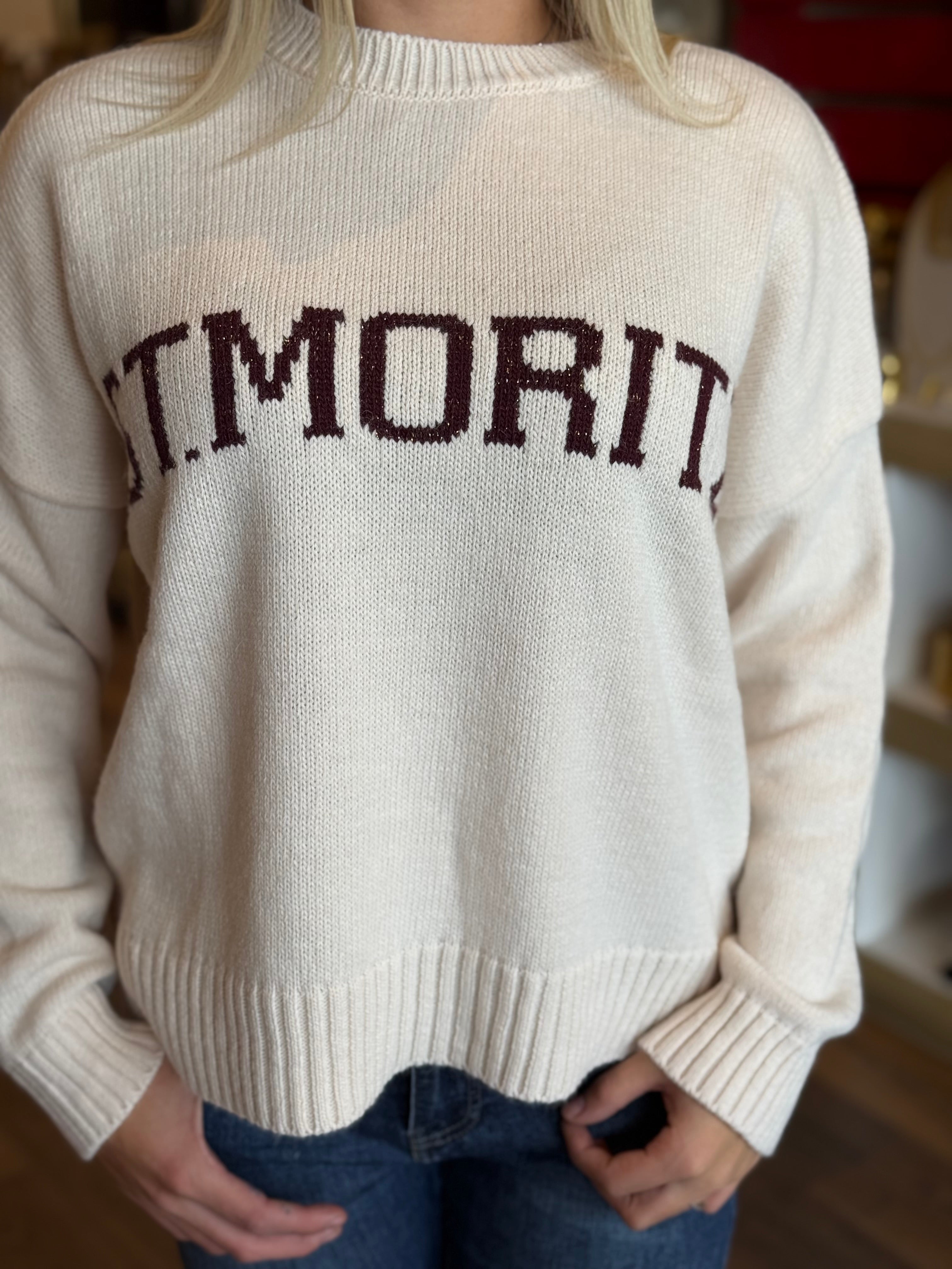 Maglia scritta st. Moritz Susy mix