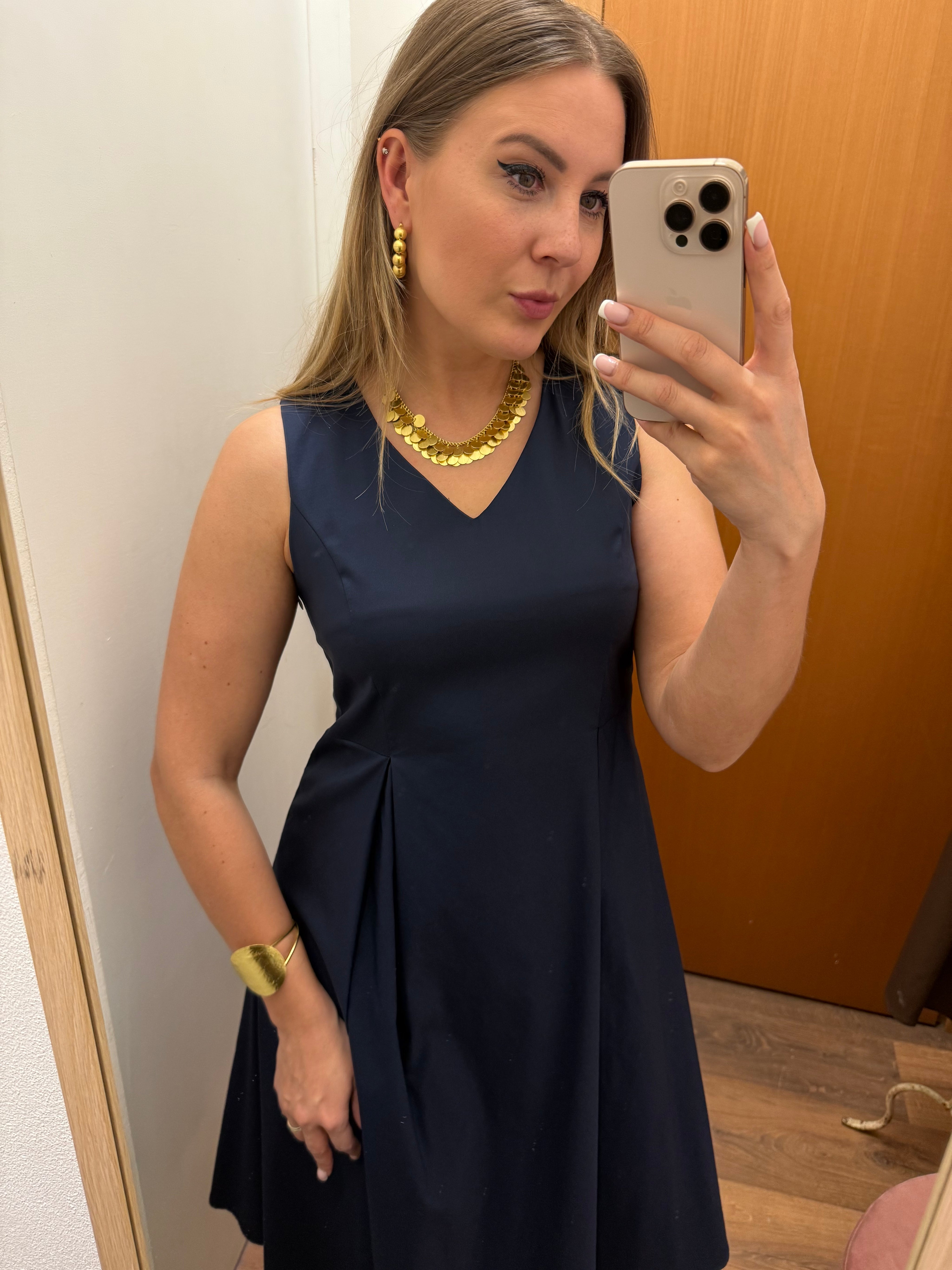 Abito midi blu Gioia