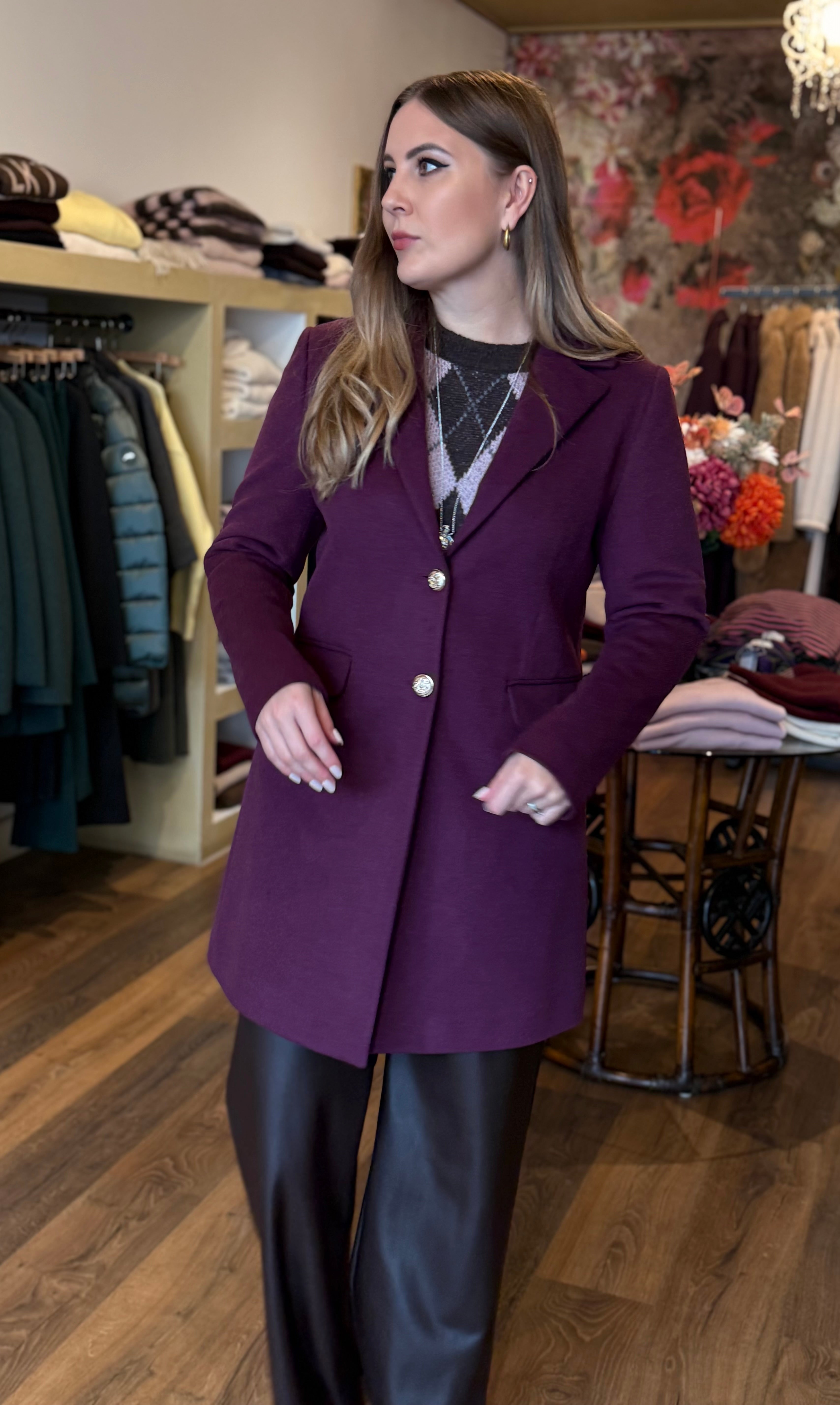 Cappotto midi in velour Duda