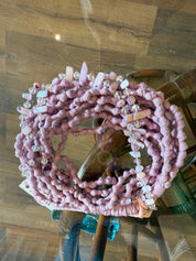 Collana artigianale a cinque fili con filo decorativo in perle/pietrine – Roberta Zanelli