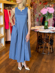 Abito midi colore jeans Gioia