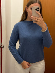 Girocollo profilo misto cashmere