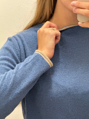 Girocollo profilo misto cashmere