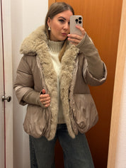 Piumino con pelliccia