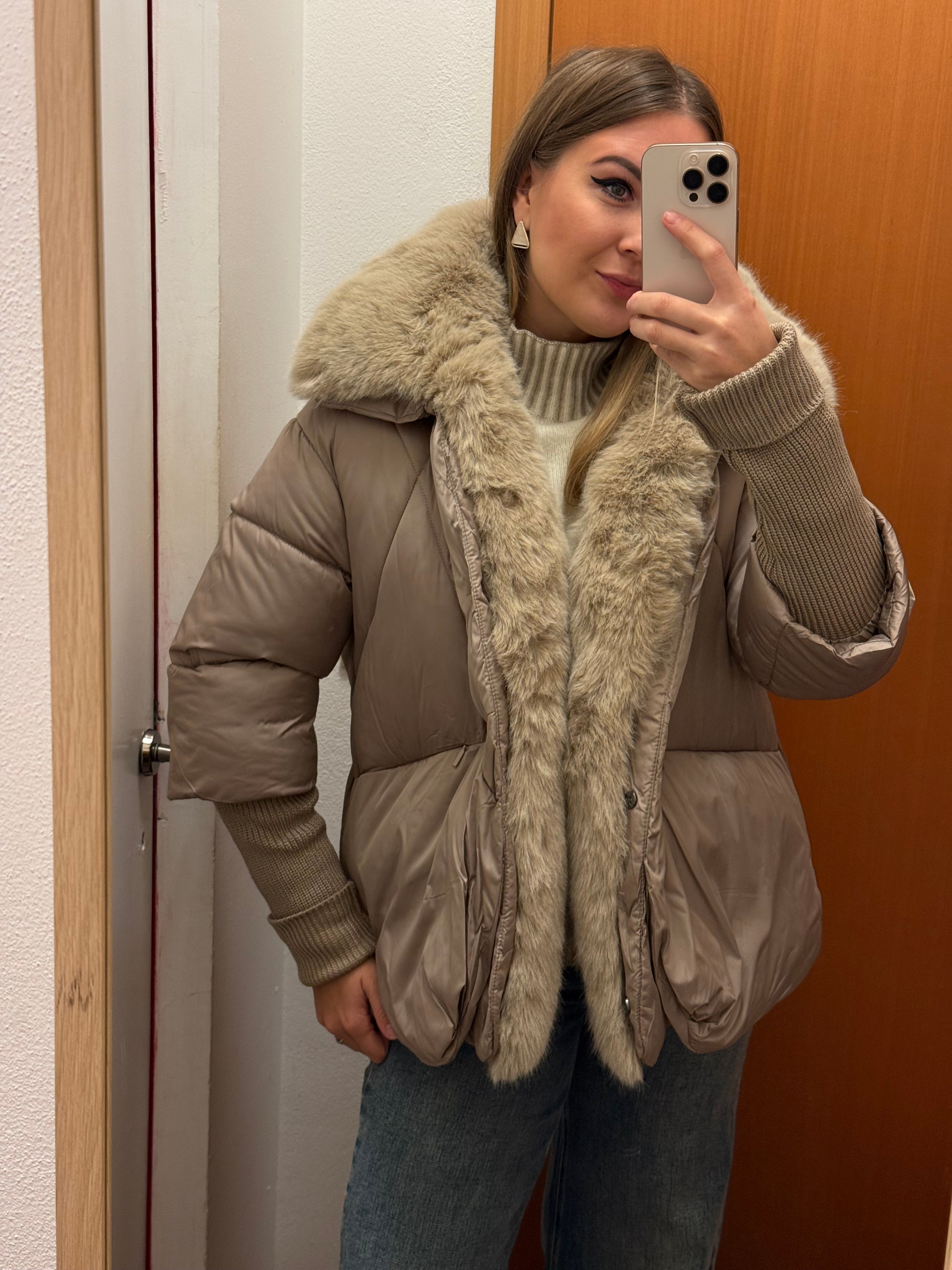 Piumino con pelliccia