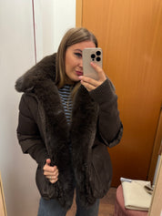 Piumino con pelliccia