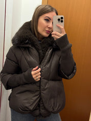 Piumino con pelliccia