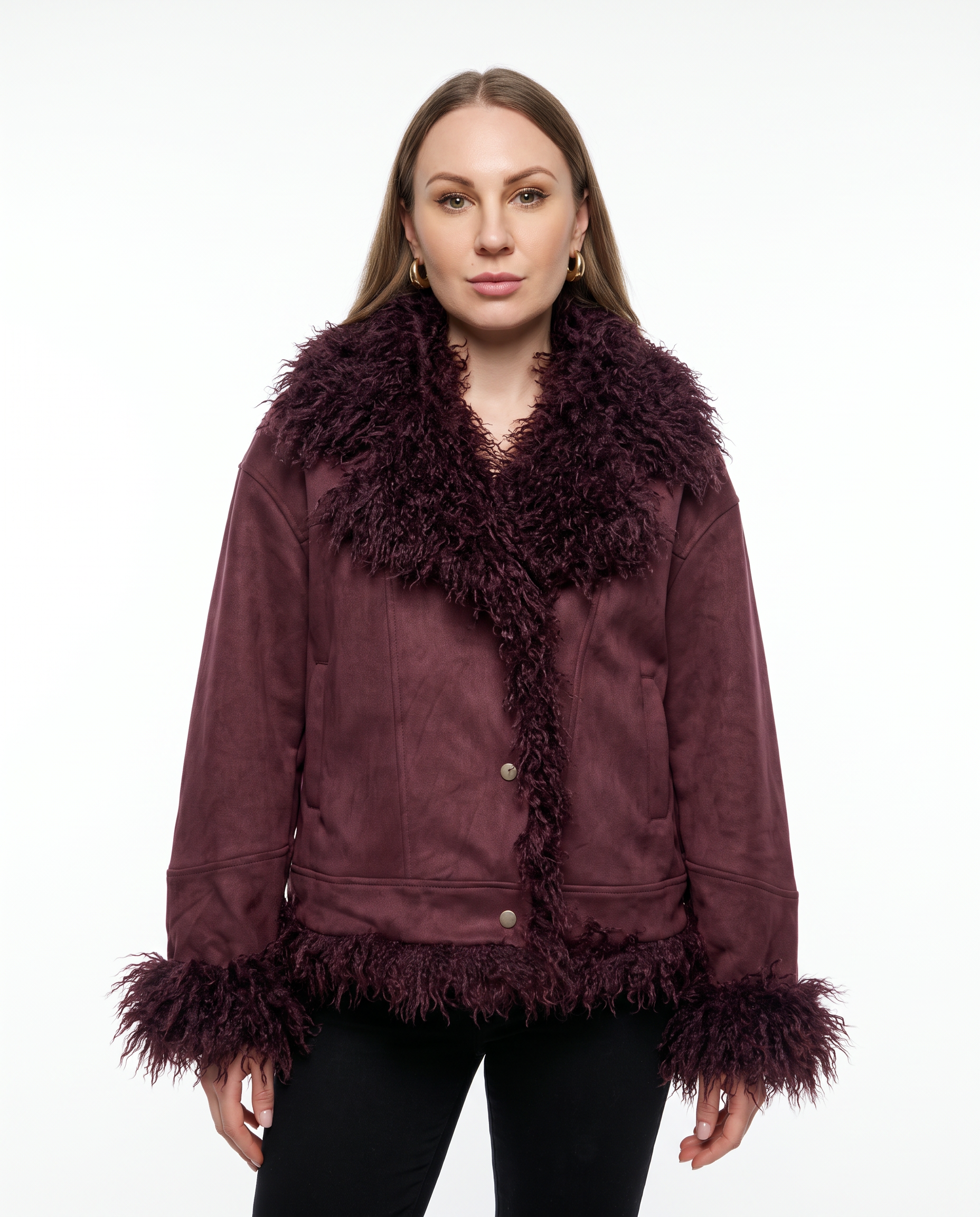 Giacca reversibile Maya – effetto suede e pelliccia