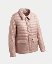 Giacca trapuntata rosa chiaro effetto satinato