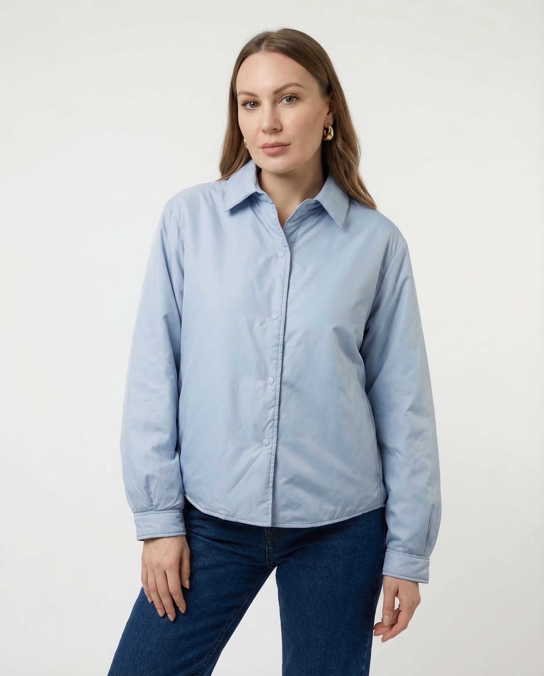 Giacca a camicia 100 g azzurro