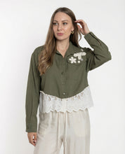 Camicia con Dettagli in Pizzo Sangallo