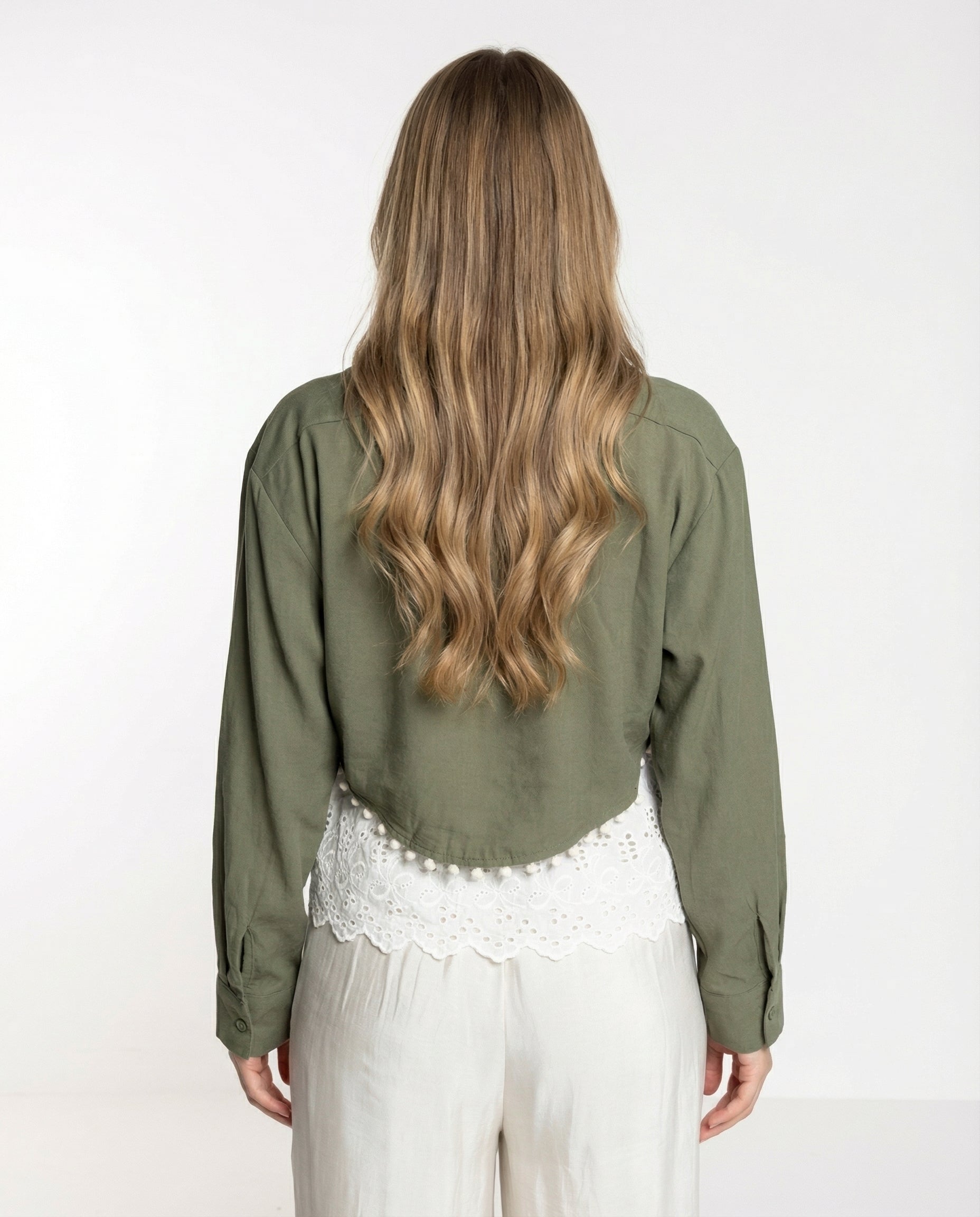 Camicia con Dettagli in Pizzo Sangallo