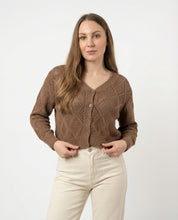 Cardigan Traforata Color Moka