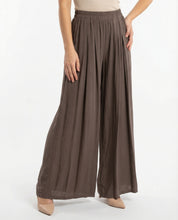 Completo Coordinato Top e Pantaloni Palazzo Marrone