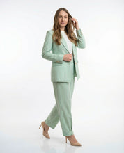 Completo Giacca e Pantalone gessato Verde Salvia