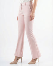 Completo Giacca Doppiopetto e Pantaloni a Zampa Rosa Cipria con inserti in Raso