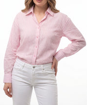 Camicia Rosa a Righe Verticali