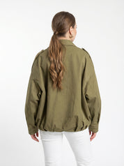 Bobmer Verde militare  in Tessuto con Zip