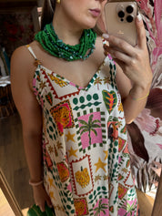 Collana artigianale a cinque fili con filo decorativo in perle/pietrine – Roberta Zanelli
