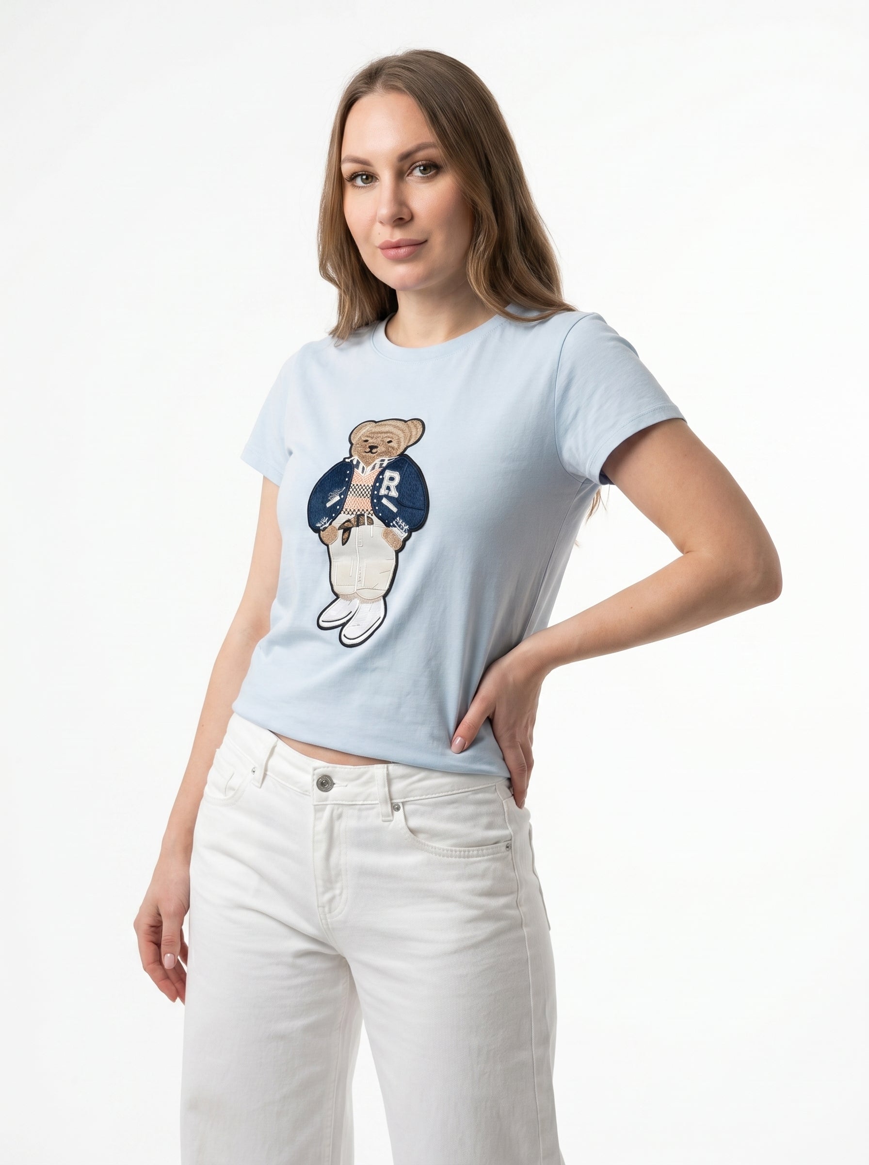 T-shirt con Applicazione Orsetto