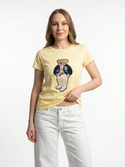 T-shirt con Applicazione Orsetto