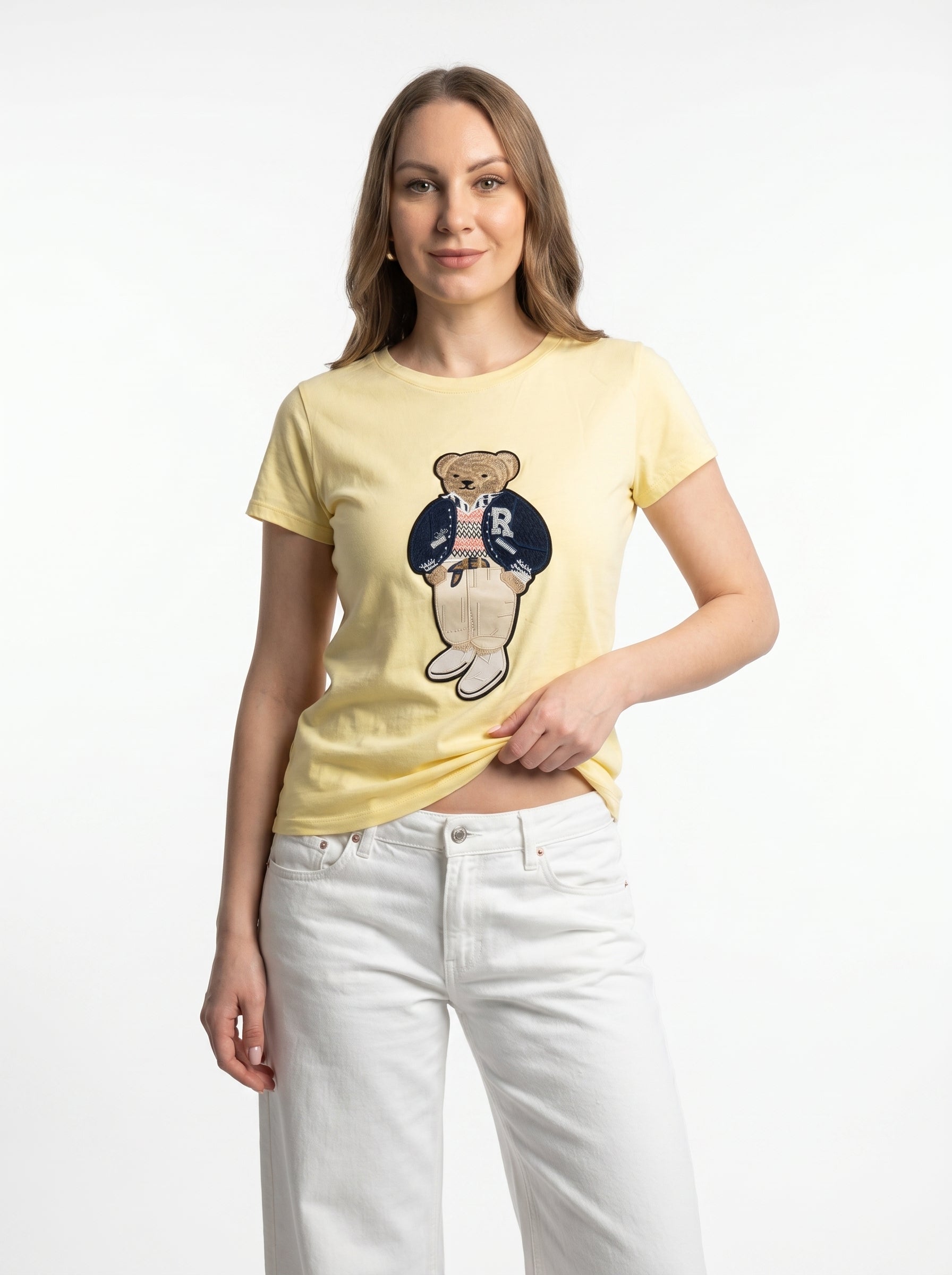 T-shirt con Applicazione Orsetto