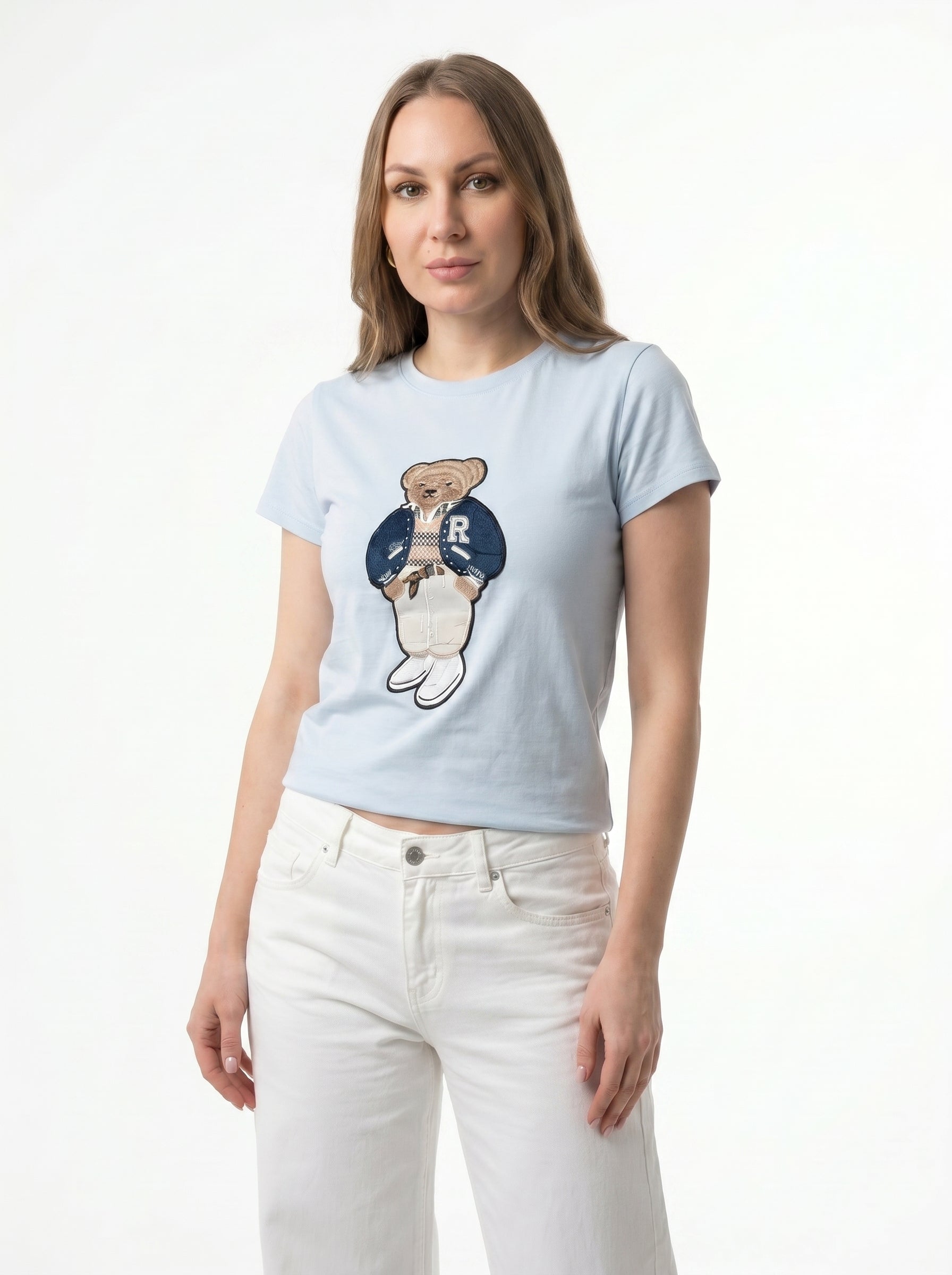 T-shirt con Applicazione Orsetto