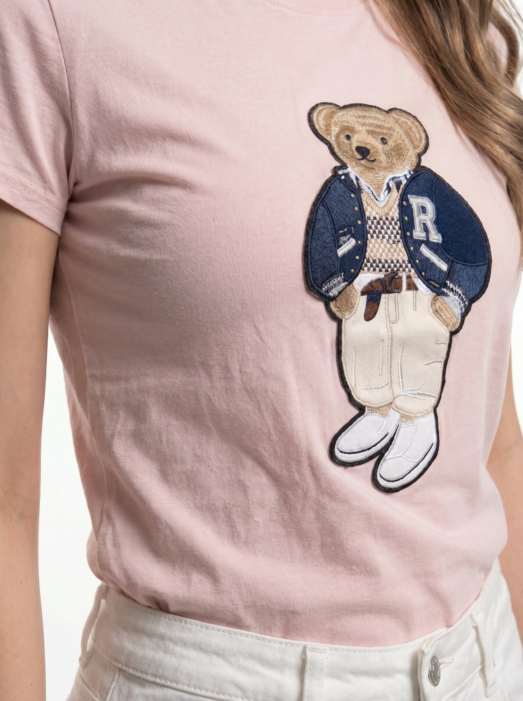 T-shirt con Applicazione Orsetto