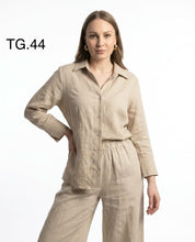 Camicia Tortora in Lino con Manica 3/4