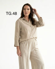 Camicia Tortora in Lino con Manica 3/4