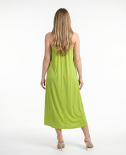 Abito lungo  verde lime con collo alto WuSide