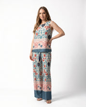 Top smanicato con stampa floreale multicolor WuSide