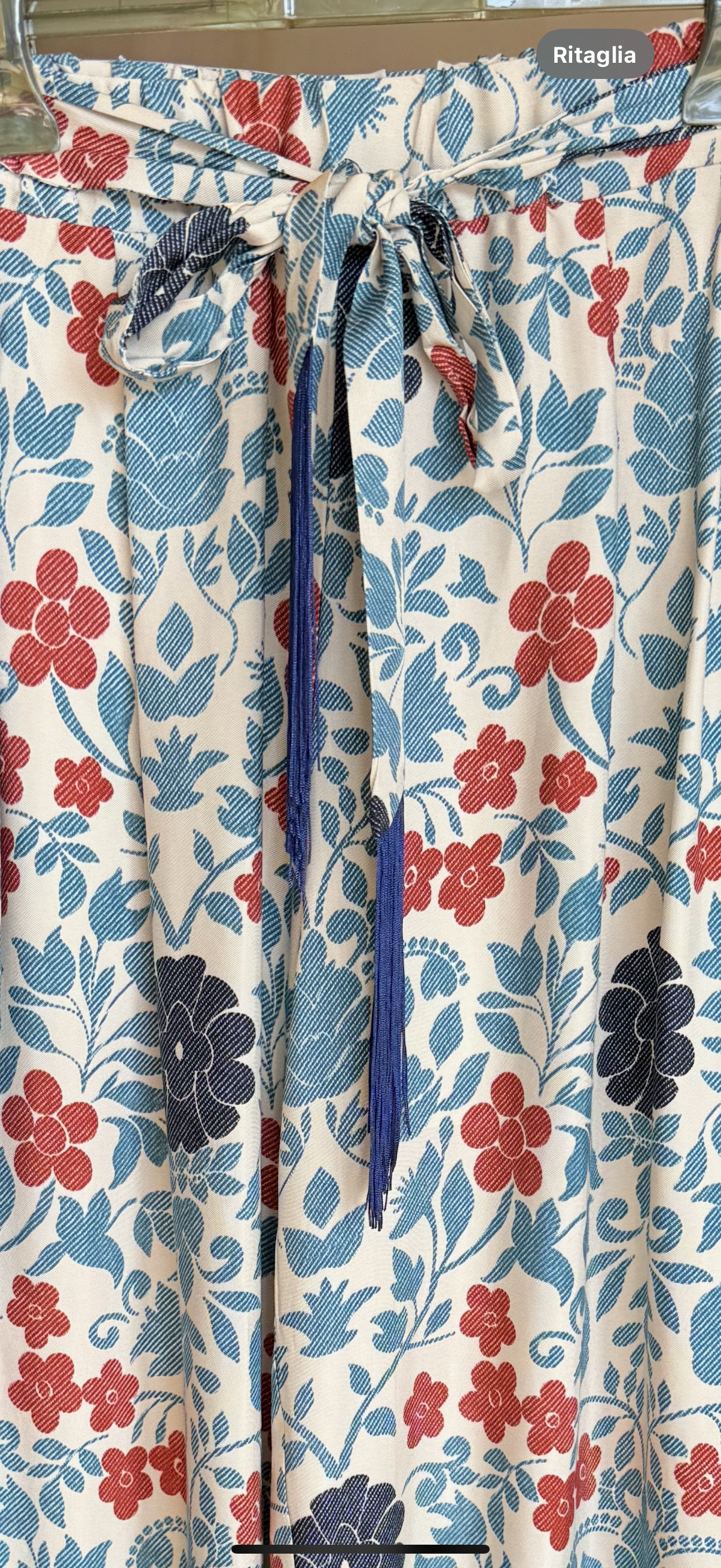 Pantalone palazzo con stampa floreale multicolor WuSide