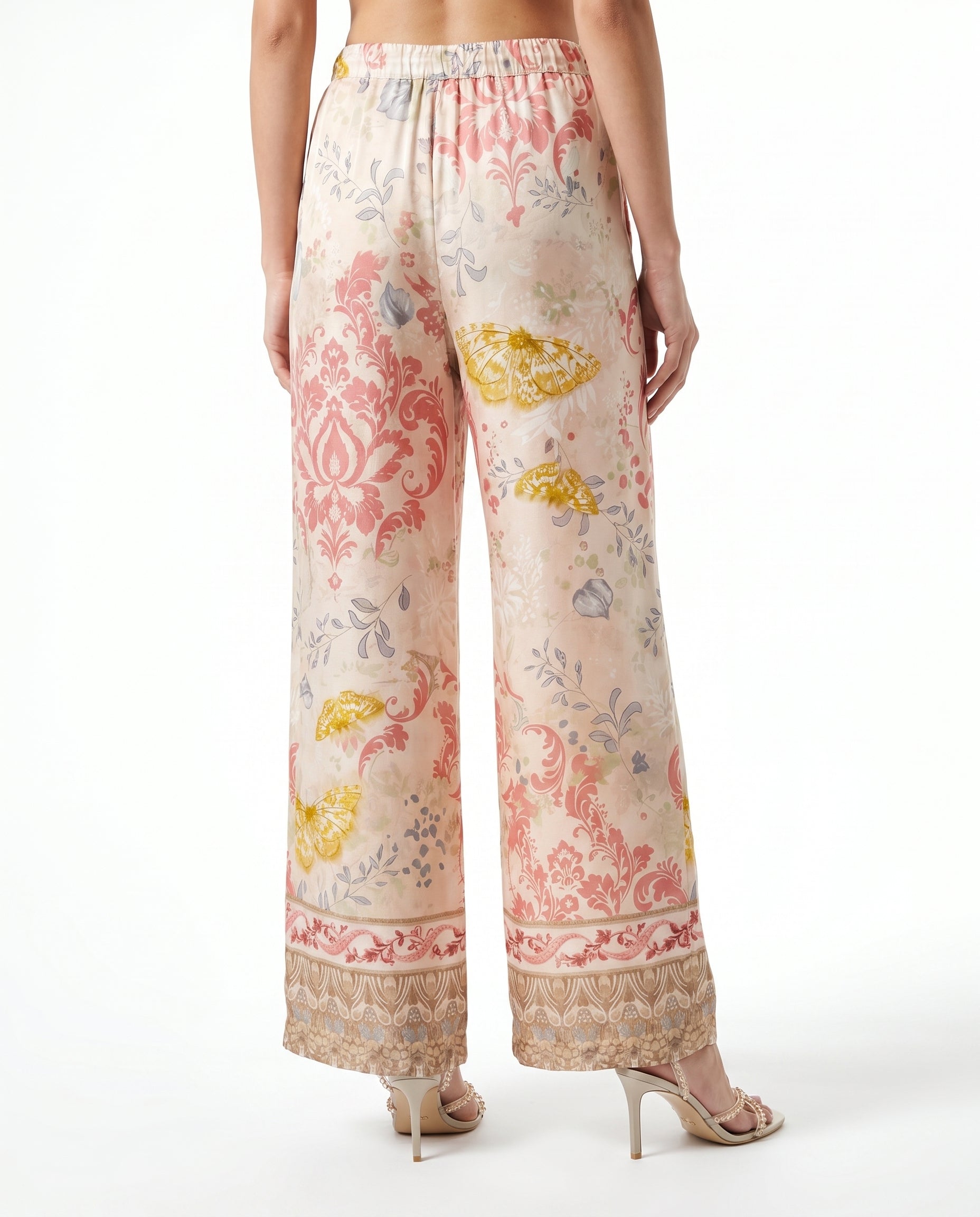 Pantalone palazzo con stampa floreale WuSide