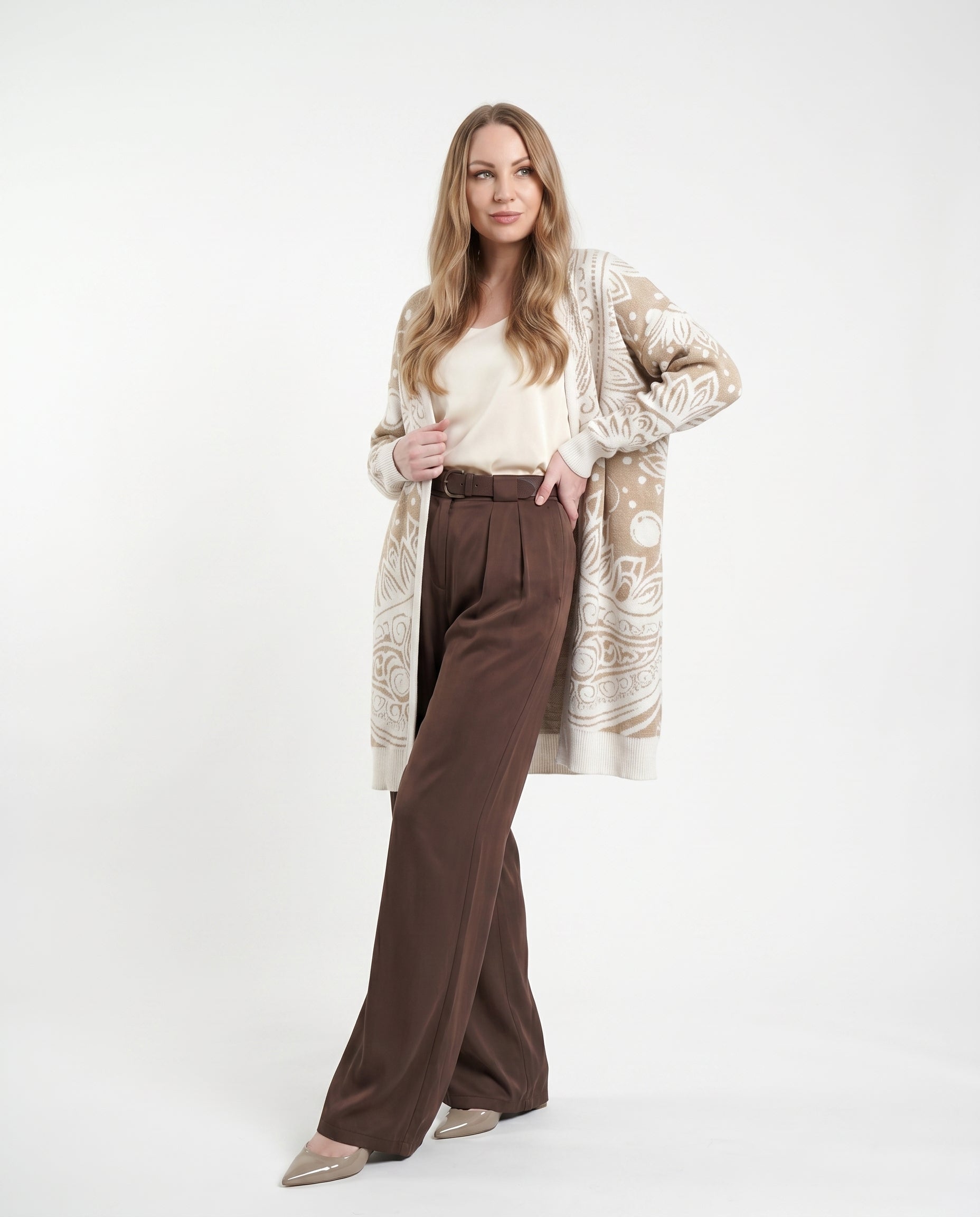Cardigan lungo lamè Lokita