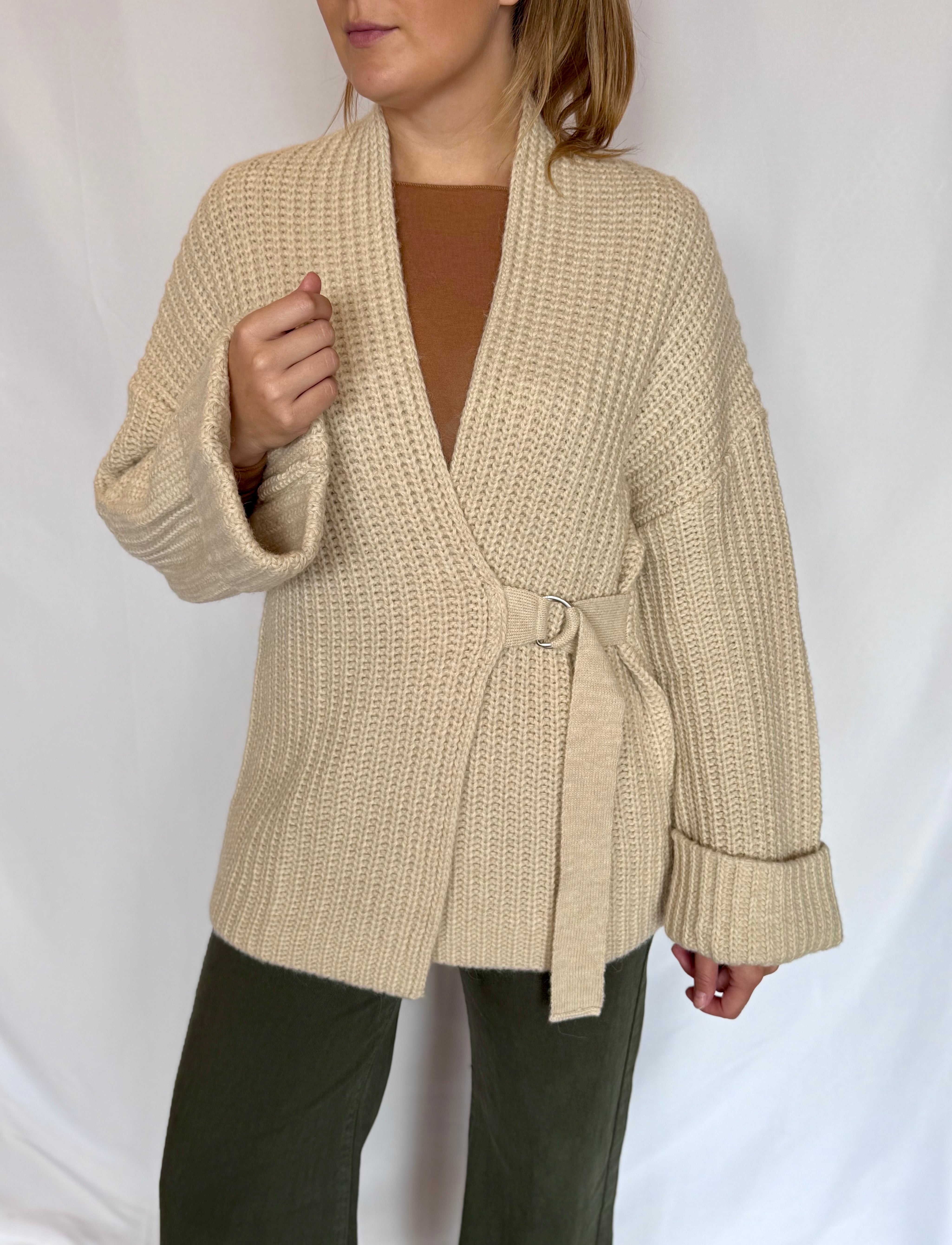 Cappotto in maglia misto lana Kontatto