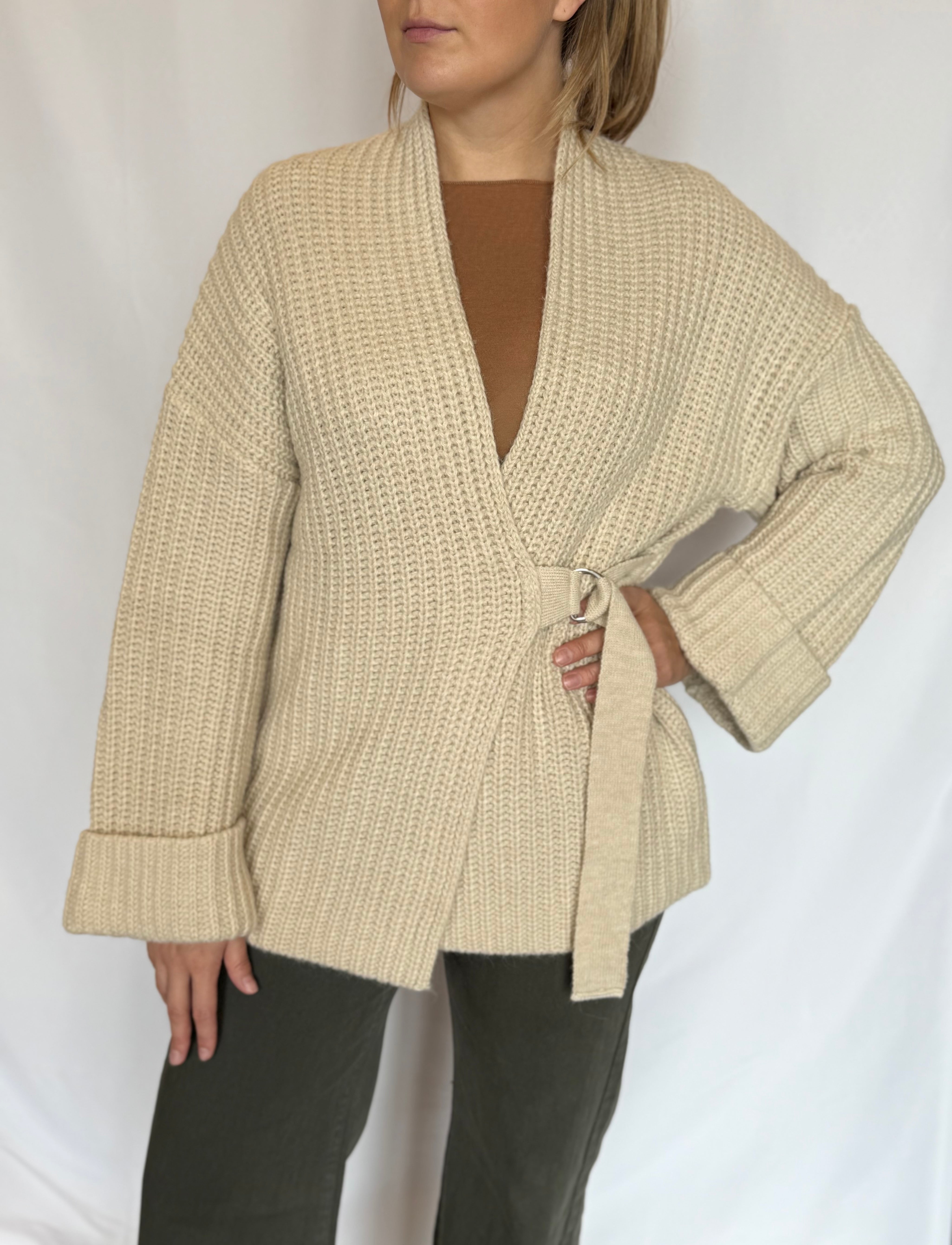 Cappotto in maglia misto lana Kontatto