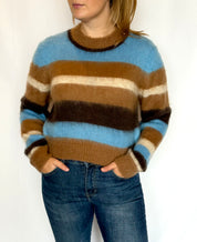 Maglia a righe misto lana mohair Kontatto
