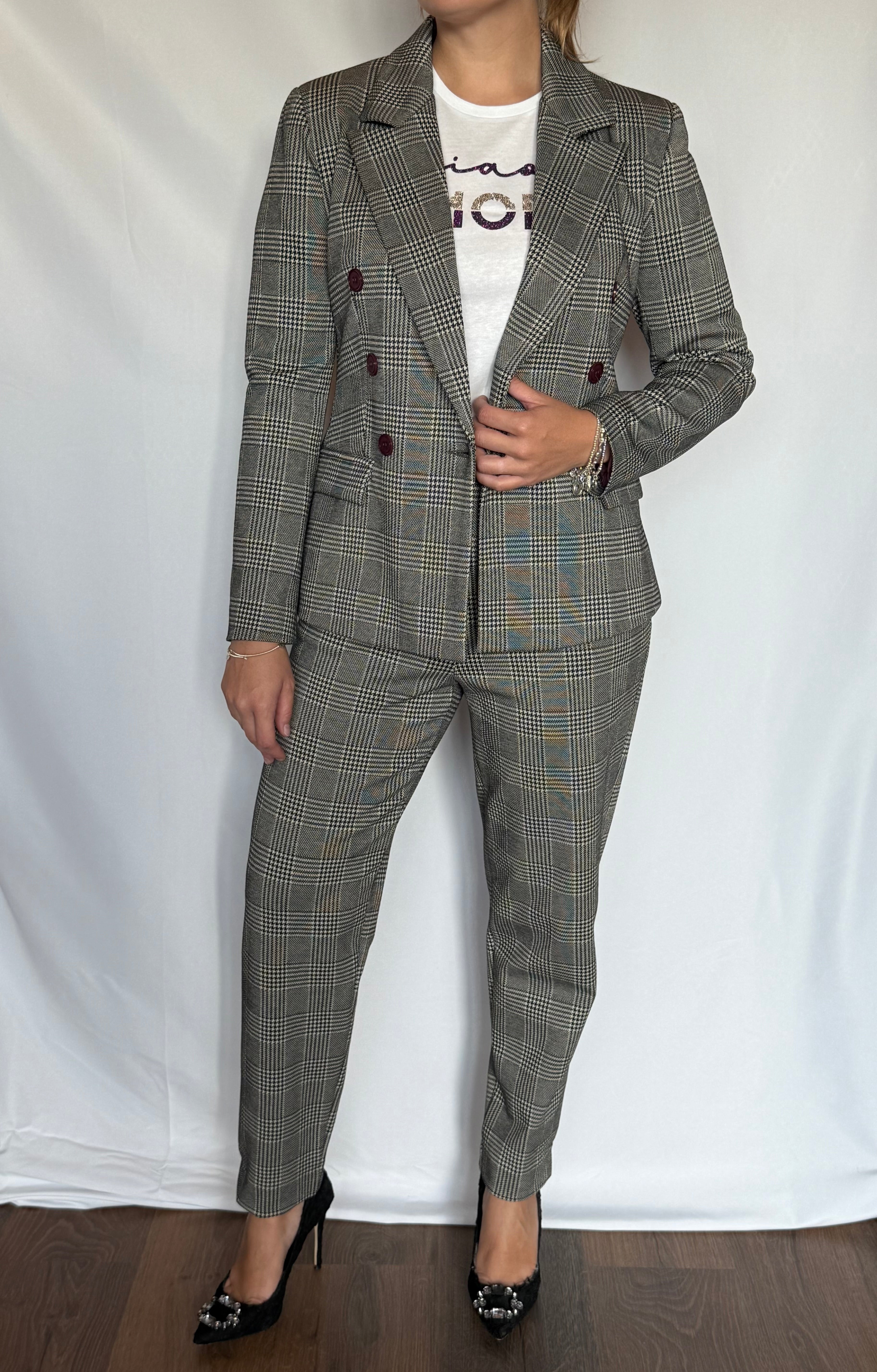 Pantalone dritto principe di galles Lokita