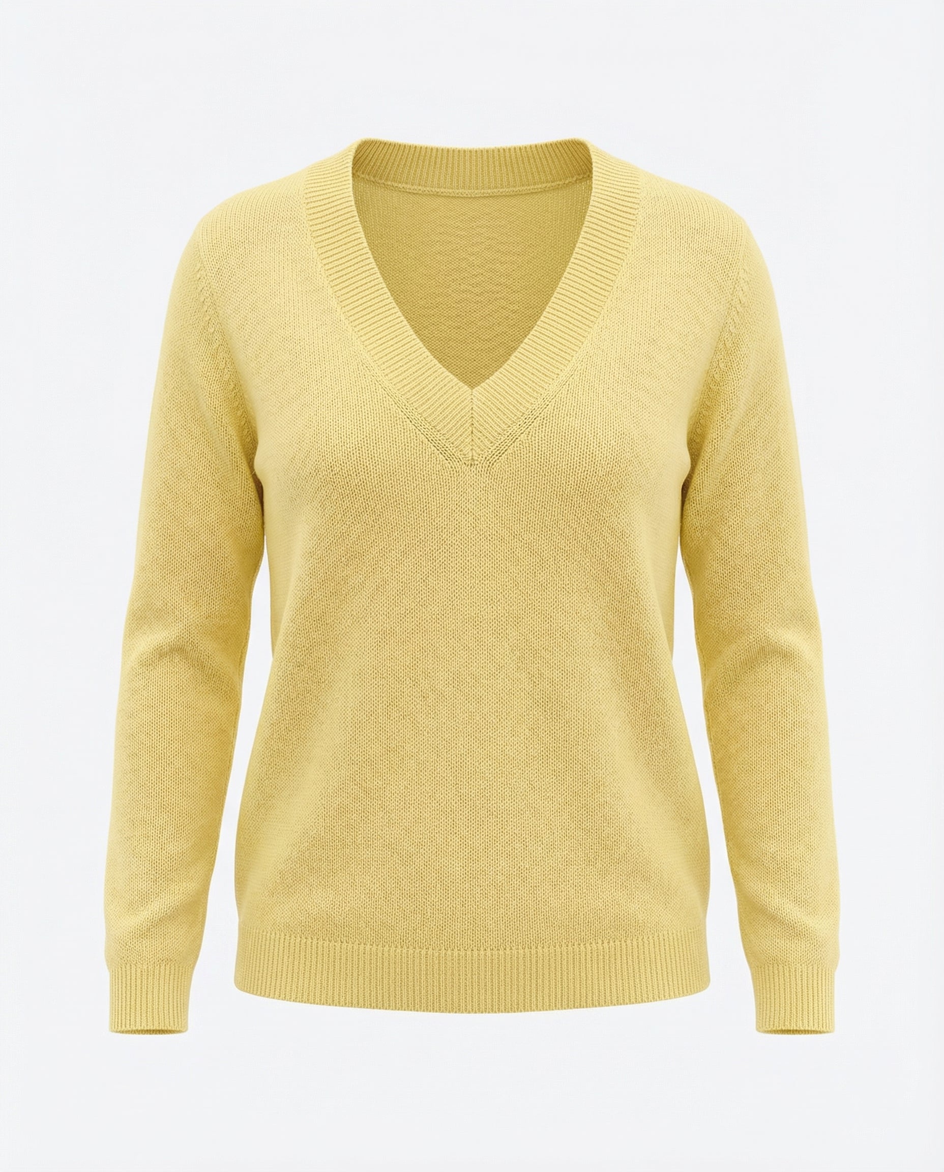 Maglione Donna con Scollo a V 100% cotone