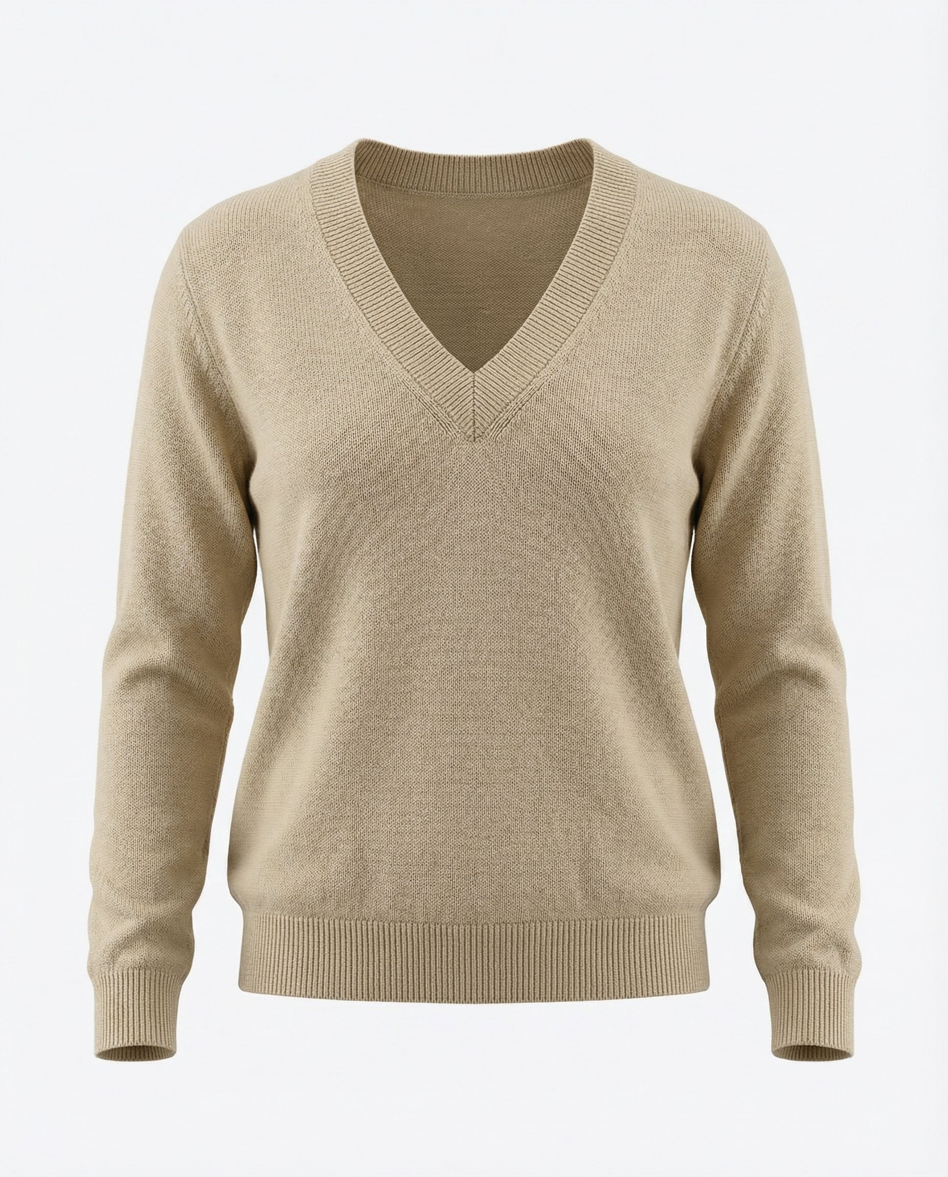 Maglione Donna con Scollo a V 100% cotone