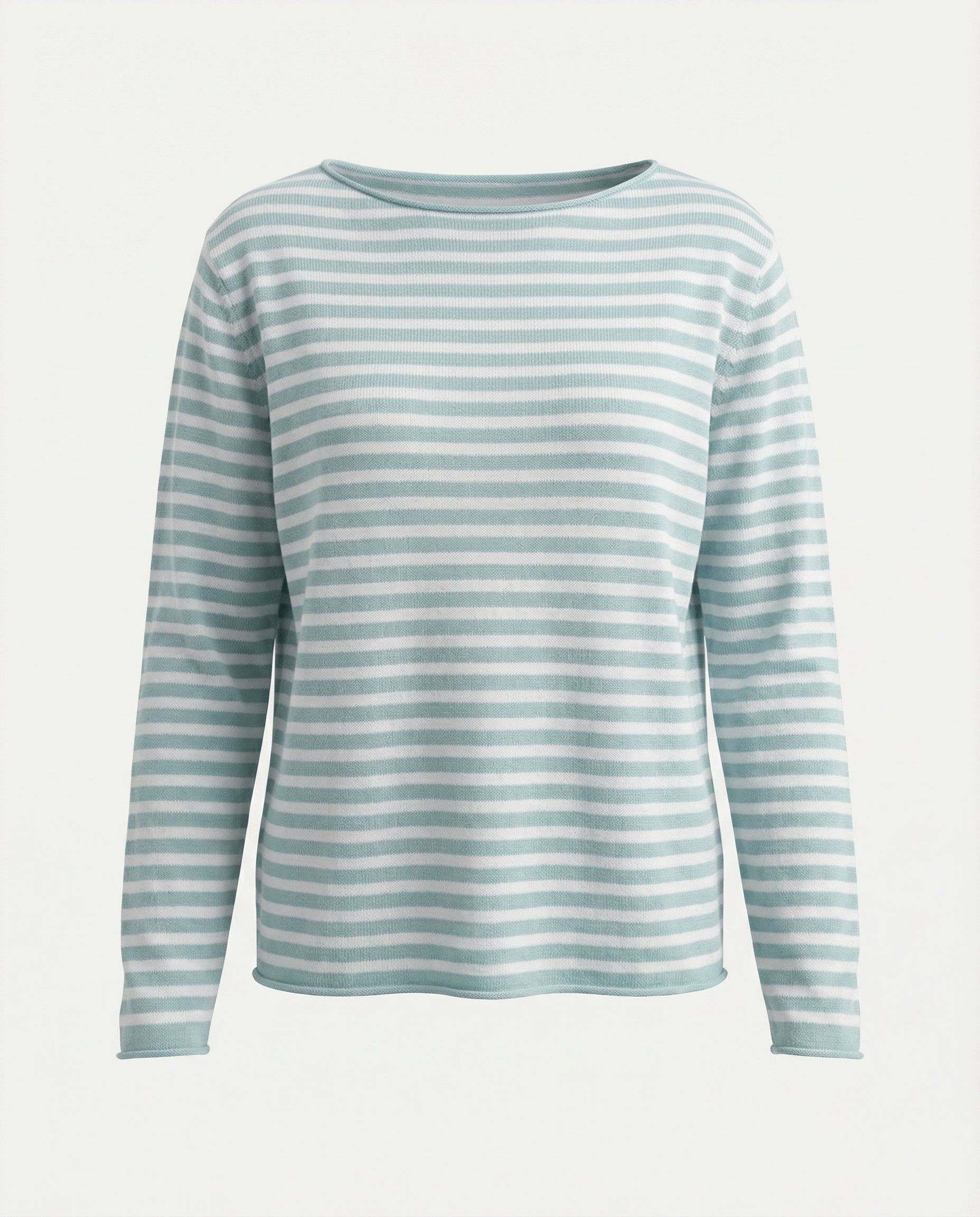 Maglia a righe scollo a barchetta 100% cotone