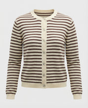 Cardigan a righe 100% cotone