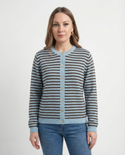 Cardigan a righe 100% cotone