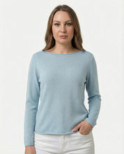 Maglia scollo a barchetta 100% cotone