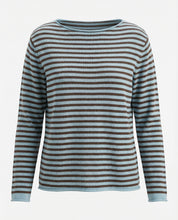 Maglia a righe scollo a barchetta 100% cotone