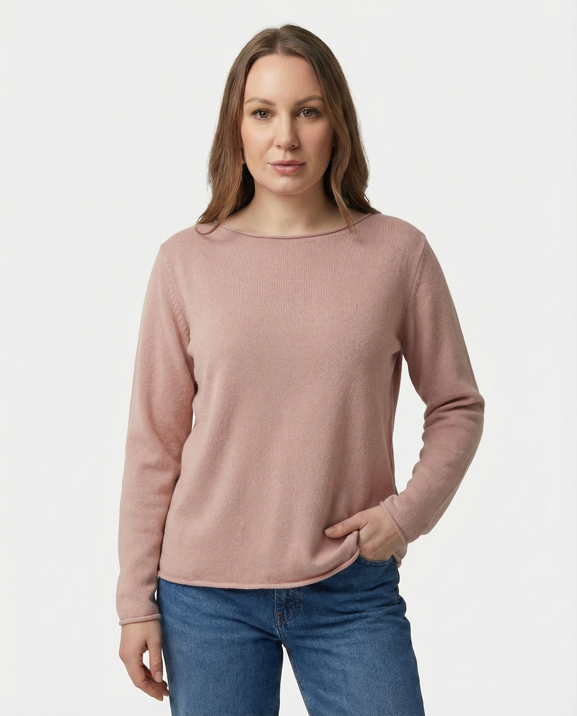 Maglia scollo a barchetta 100% cotone