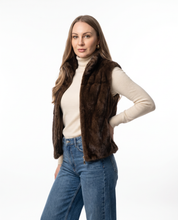 Gilet reversibile trapuntato  con pelliccia