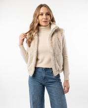 Gilet  reversibile trapuntato e pelliccia