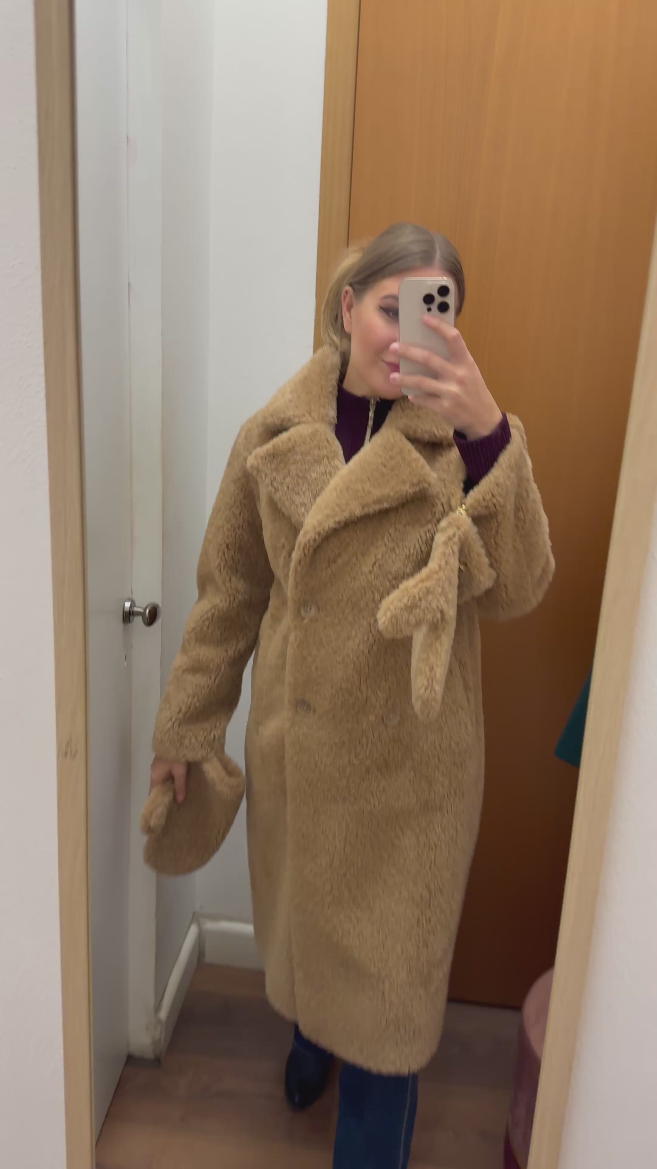 Teddy doppiopetto color cioccolato Rinascimento ￼